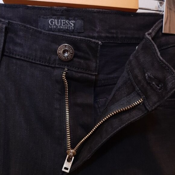 Guess Los Angeles Skinny Jeans Mens Black Dark Slim Denim 36x32 - Picture 4 of 16